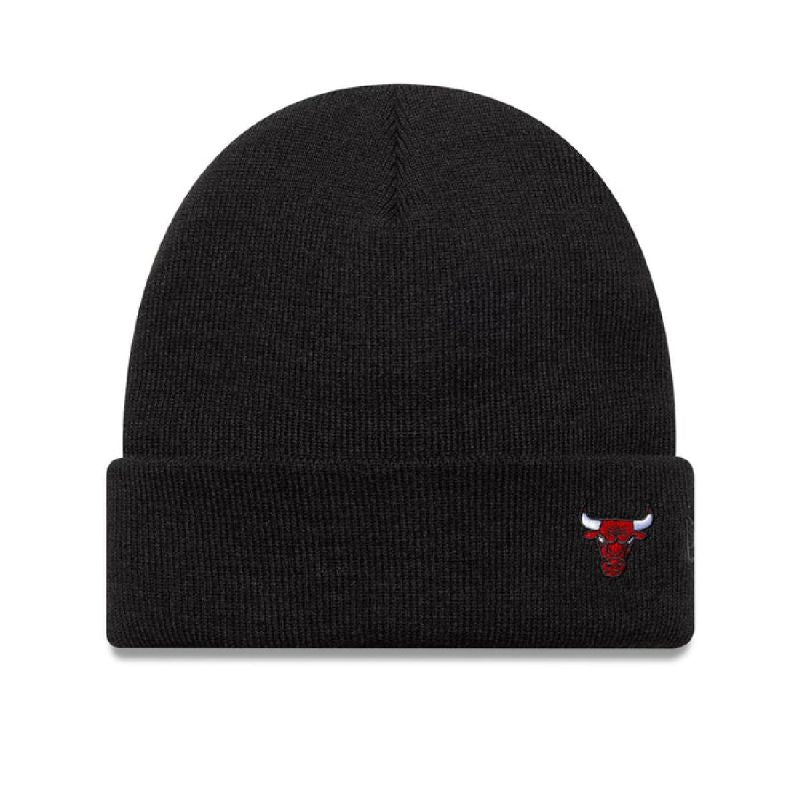New Era NBA Chicago Bulls Mini Logo Black Cuff Knit Beanie - uniwersalny kötött sapka