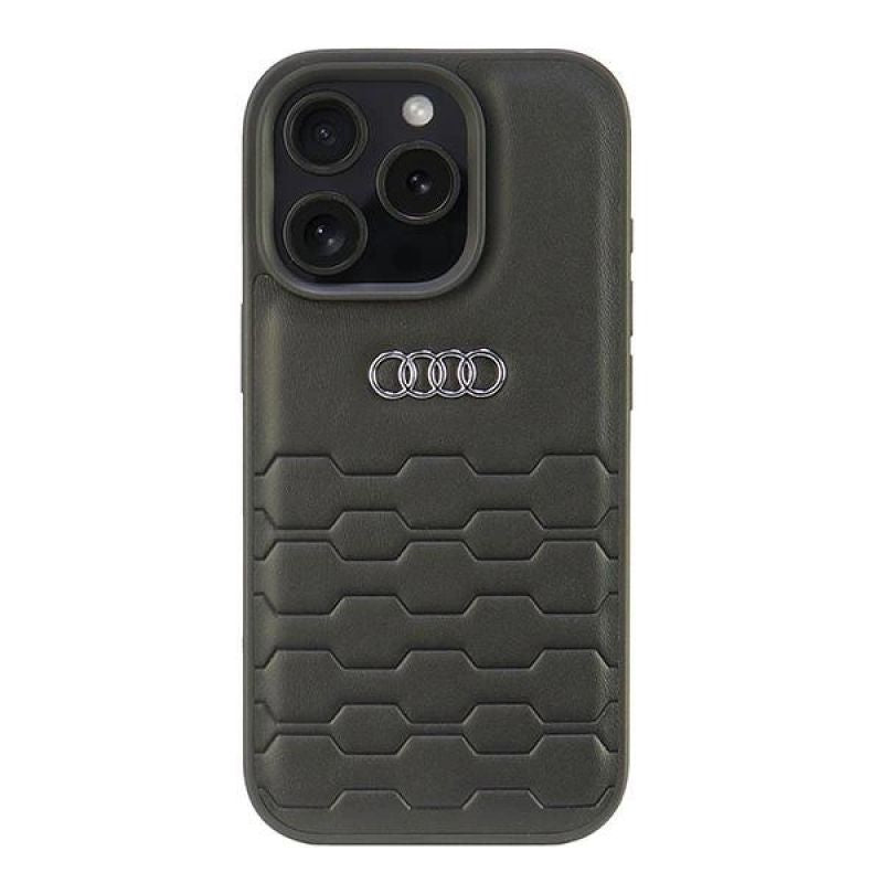 Audi Synthetic Leather iPhone 16 Pro 6.3" /black hardcase AU-TPUPCIP16P-GT/D2-BK fekete cases