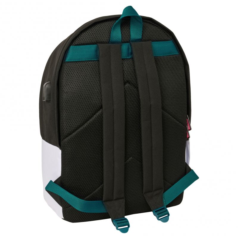 Real Madrid sports backpack with USB and laptop compartment double backpack wielokolorowy elektronika 612654820