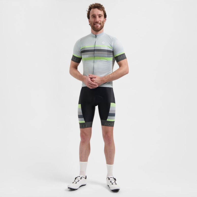 Rogelli HERO II Cycling Jersey -Lime szürke kerékpáros ruha SIRC1000005.240.M