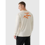 Men's oversize longsleeve with print 4F 4FRAW24TLONM507-83S hosszú ujjú póló