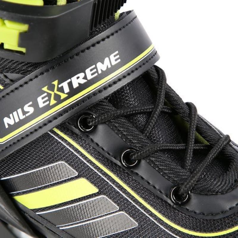 Nils Extreme Nh18191 2in1 Roller Skates -Lime Size L (39-43) With Replaceable Hockey Blade fekete görkorcsolya