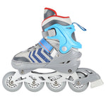 NH18192 4in1 GREY-BLUE SIZE S(29-33) ROLLER SKATES WITH HOCKEY SLEEVE NILS EXTREME kék görkorcsolya