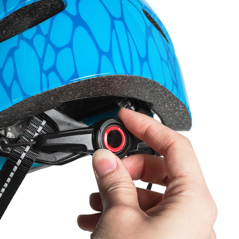 Wozinsky Children's Bicycle Helmet, Dragon Pattern, Lightweight, S - Blue niebieski védőfelszerelés HT-006N-199810