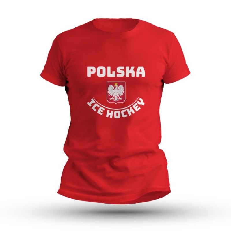 Inny Ice Hockey Polska M SREBICEPLTS-RD sleeve Póló piros