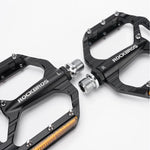 Rockbros C700 Reflective Aluminum Platform Bicycle Pedals - Black