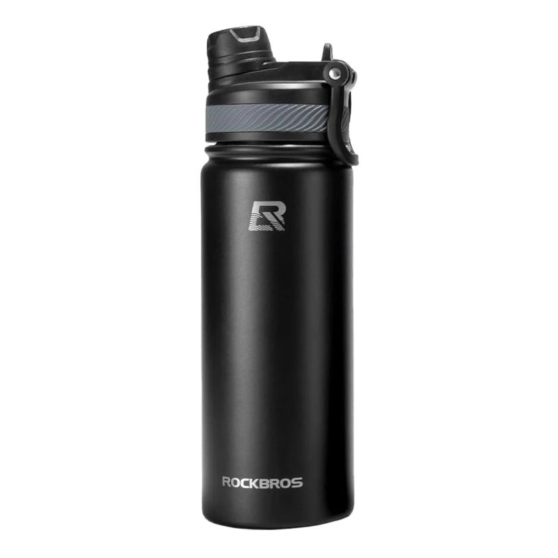 Rockbros 35210029001 thermal bottle for bicycle drinks 550 ml - black czarny \ 550 ml water bottles, training equipment, tourist equipment