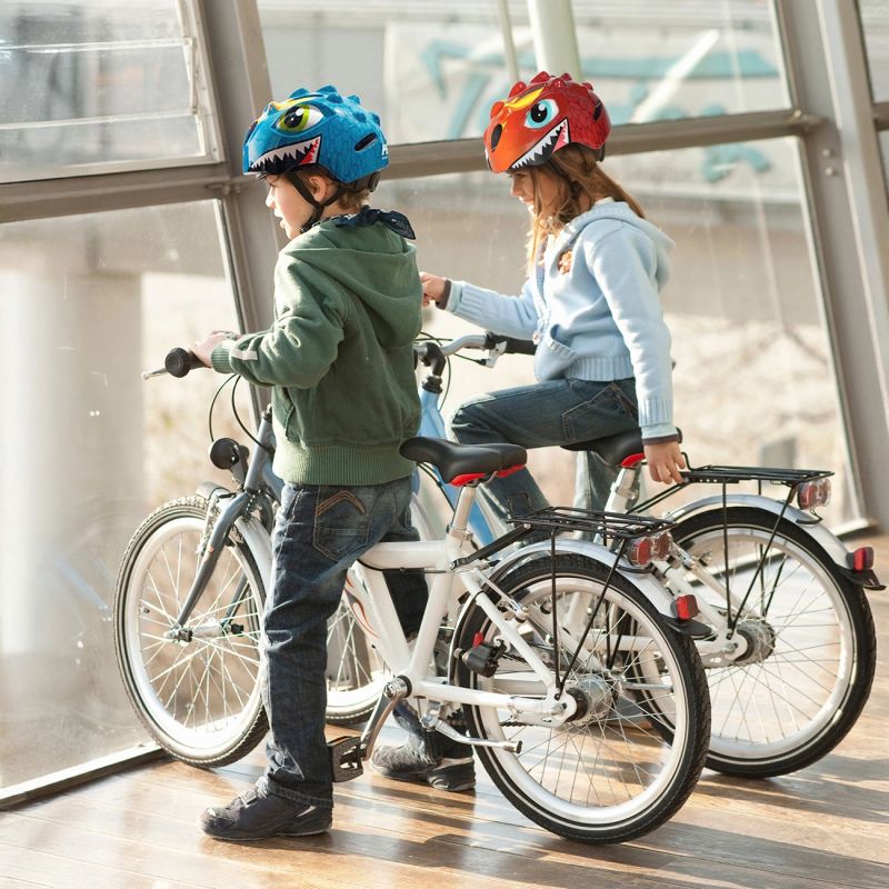 Wozinsky Children's Bicycle Helmet, Dragon Pattern, Lightweight, S - Red czerwony védőfelszerelés HT-006N-199811