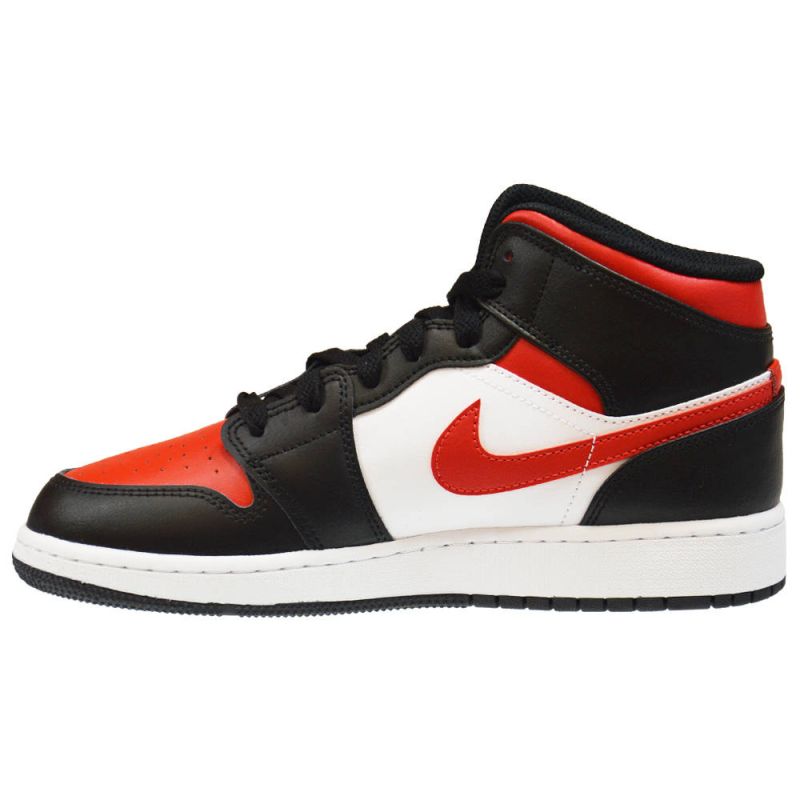 AIR Jordan 1 Mid GS Fire Red Basketball - piros cipő