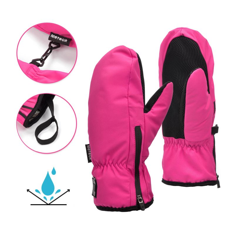 Meteor Juna XS Winter Gloves Pink/Black rózsaszín kesztyű 17719