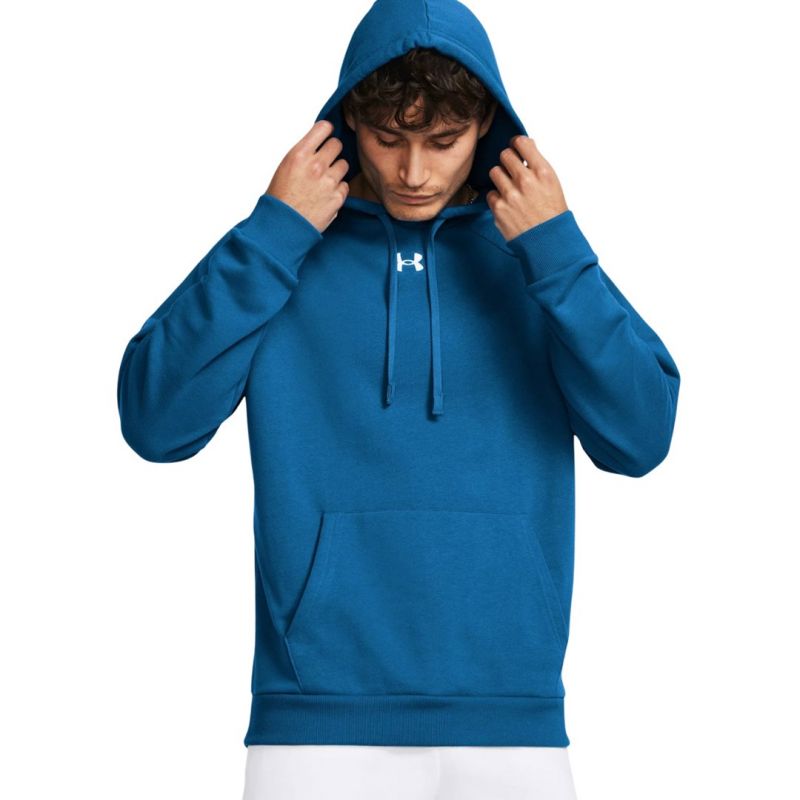Under Armour Men’s Rival Fleece Hoodie 1379757 406 kék férfi kapucnis pulóver 143590M