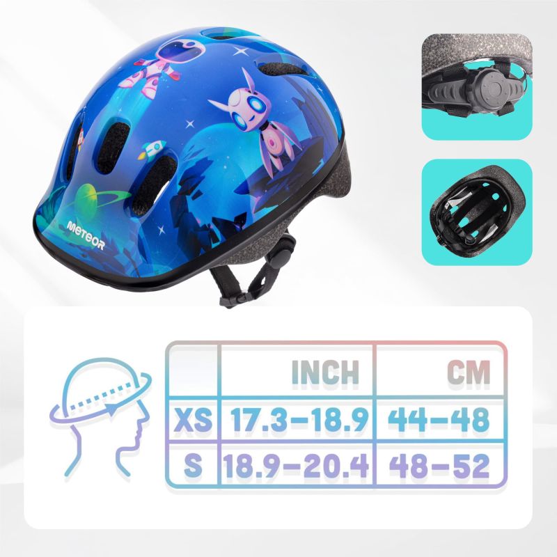 Meteor KS06 Alien Jr Bike Helmet size XS 44-48 cm uniw helmets