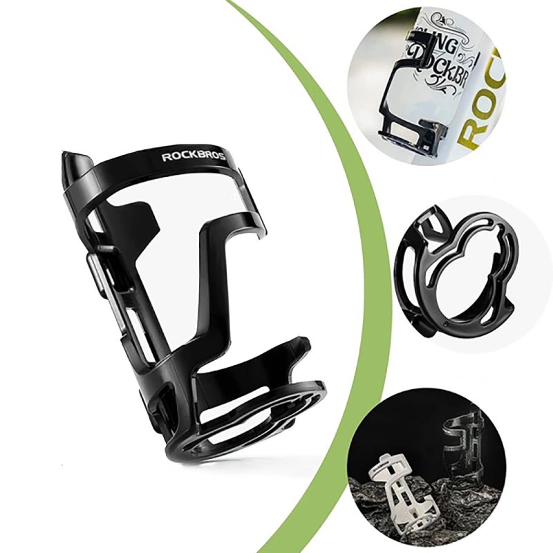Rockbros 31210012001 bicycle bottle holder - black czarny water bottles, training equipment