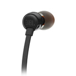 head JBL Tune 110 in-ear headphones with 3.5mm mini jack and remote control - black czarny headsets