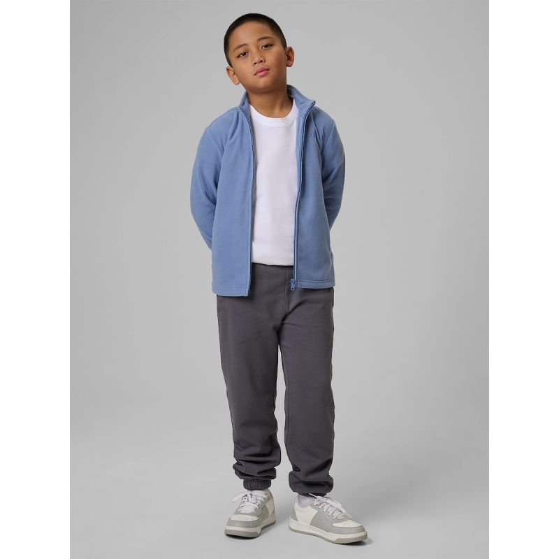 Regular fleece without hood for boys 4F 4FJRSS26TFLEM508-32S kapucnis pulóver