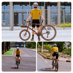 Rockbros 15120014023 ROAD TO SKY men's cycling jersey short sleeve S - yellow s \ żółty póló