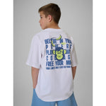 4F Boy's loose T-shirt with print 158/164 ruházat 4FJRSS26TTSHM4276-10S