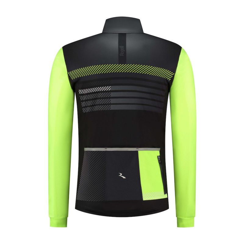 Rogelli winter jacket STRYDE fluor kötött sapka SIRC1100006.050.XL