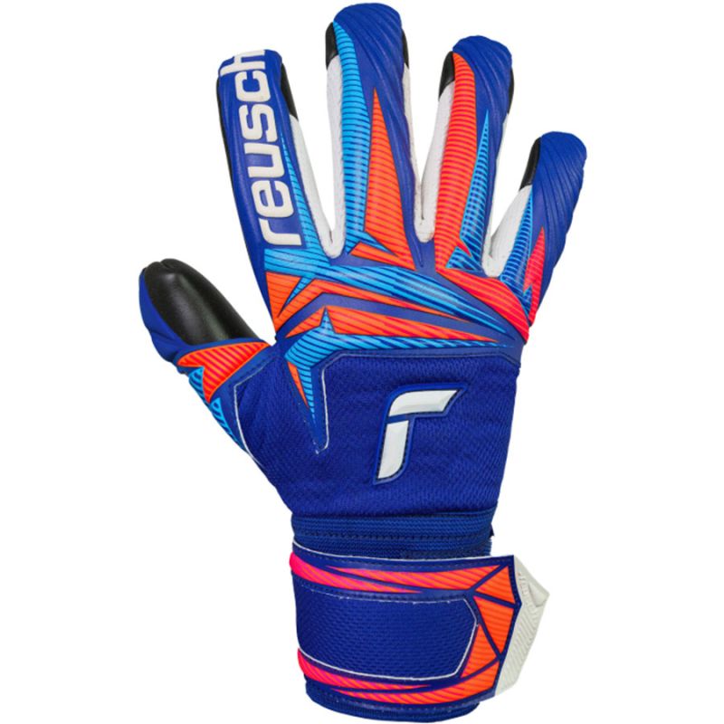 Reusch Attrakt Infinity Evolution NC Junior Goalkeeper Gloves Blue-Black 5672725 fekete kapuskesztyű