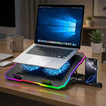 Wozinsky WDCX-A26 NitroCool RGB Gaming Laptop Cooling Pad - Black fekete phones and accessories