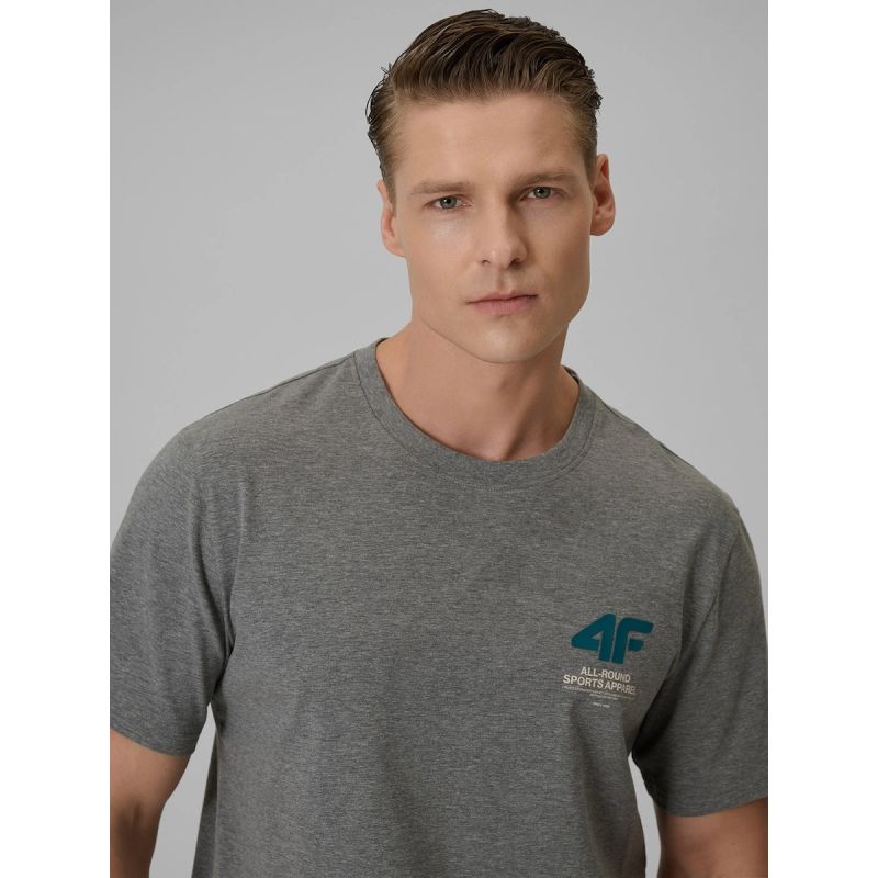 4F Men's regular plain T-shirt póló 4FRSS26TTSHM3990-24M