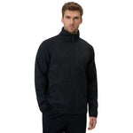 Men's fleece 4F M443 deep melange 4FWSS26TFLEM443 20M fekete kabát