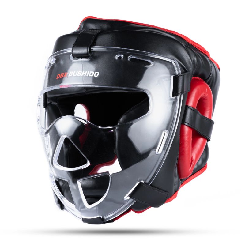 DBX Bushido Boxing helmet with polycarbonate mask - Hannibal helmets, masks, martial arts equipment