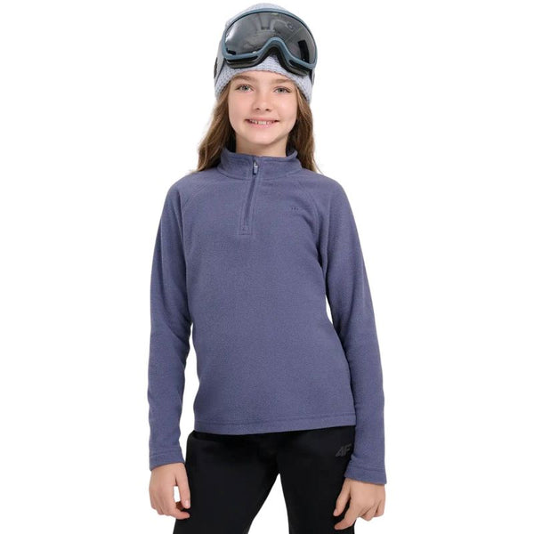 4f Fleece sweatshirt for girls F060 navy blue 4FJWAW25UFLEF060 31S General