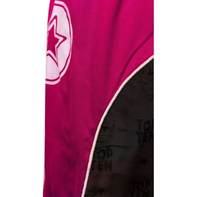 TOP TEN "BOW" kickboxing outfit black and pink XL (190 cm)