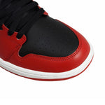 AIR Jordan 1 Mid Men's Basketball Black/Gym Red/White - piros cipő