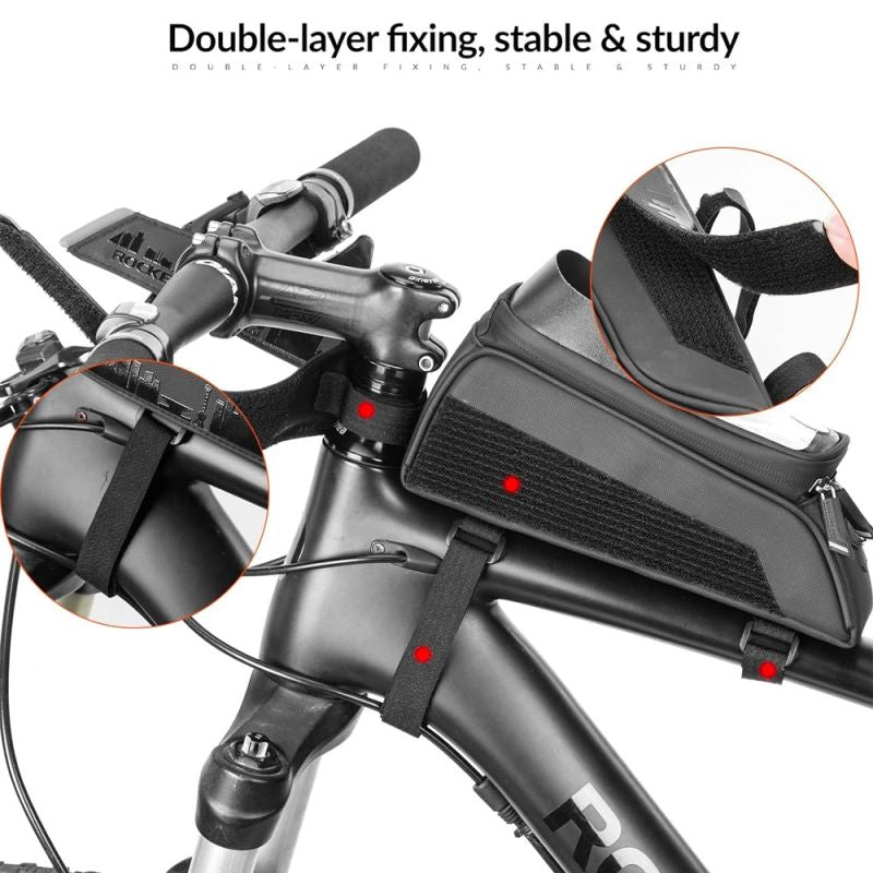 Rockbros 029-1BK bicycle bag for frame with phone cover - black