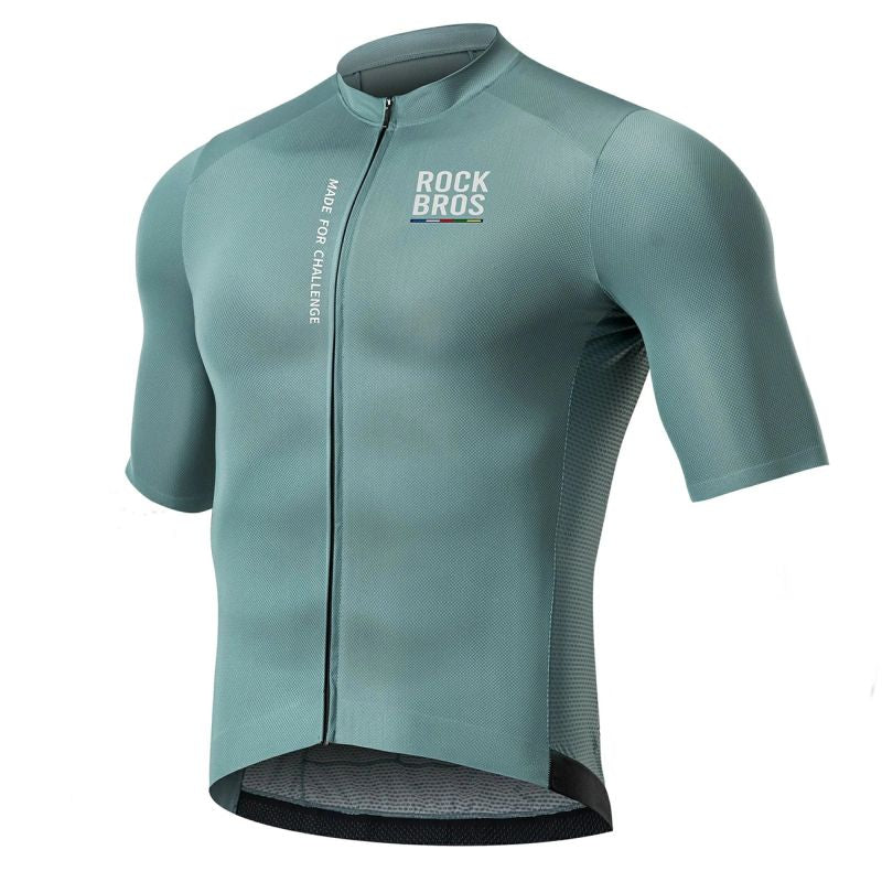 Rockbros 15120014017 ROAD TO SKY men's cycling jersey, short sleeve, M - gray-blue m \ niebieski póló
