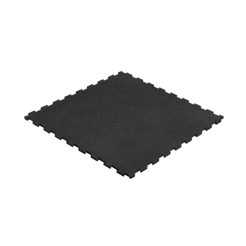 Rebel ACTIVE Rubber Gym Flooring, 1 m Puzzle Mat, 15 mm Thick, fekete edzőfelszerelés RBA-3154-15