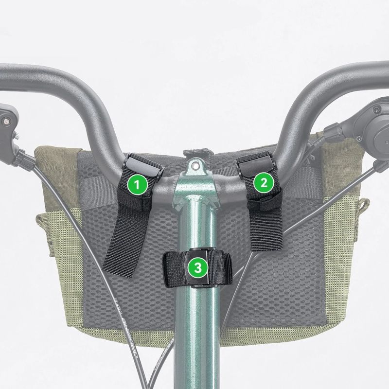 Rockbros W020-1 Foldable Handlebar Bicycle - Green zöld táska