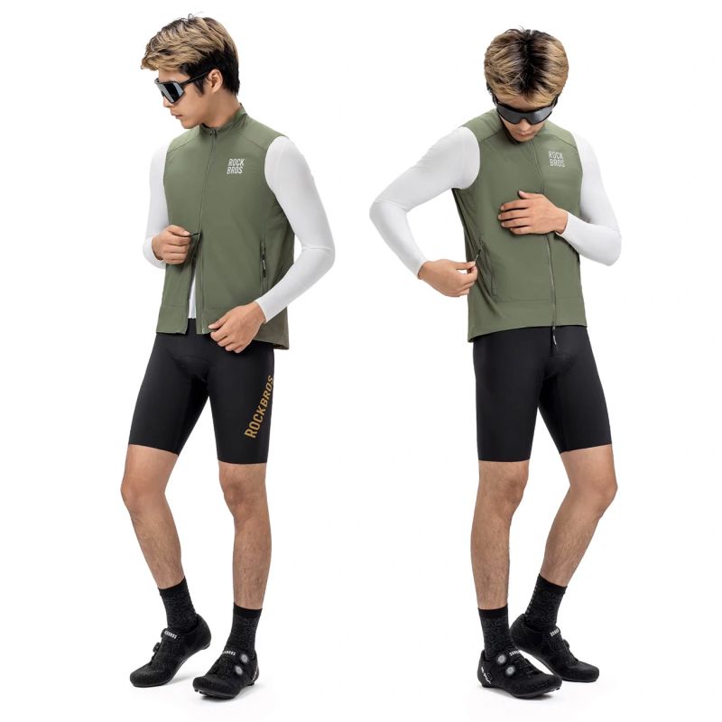 Rockbros Windproof Vest Spring/Autumn Size S - Green zielony \ s vests