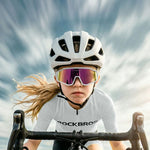 Rockbros SP383 Shining Warrior Cycling Glasses - Matte White Frame, Polarized Red Lenses biały úszás kiegészítő 5907769384219-211763