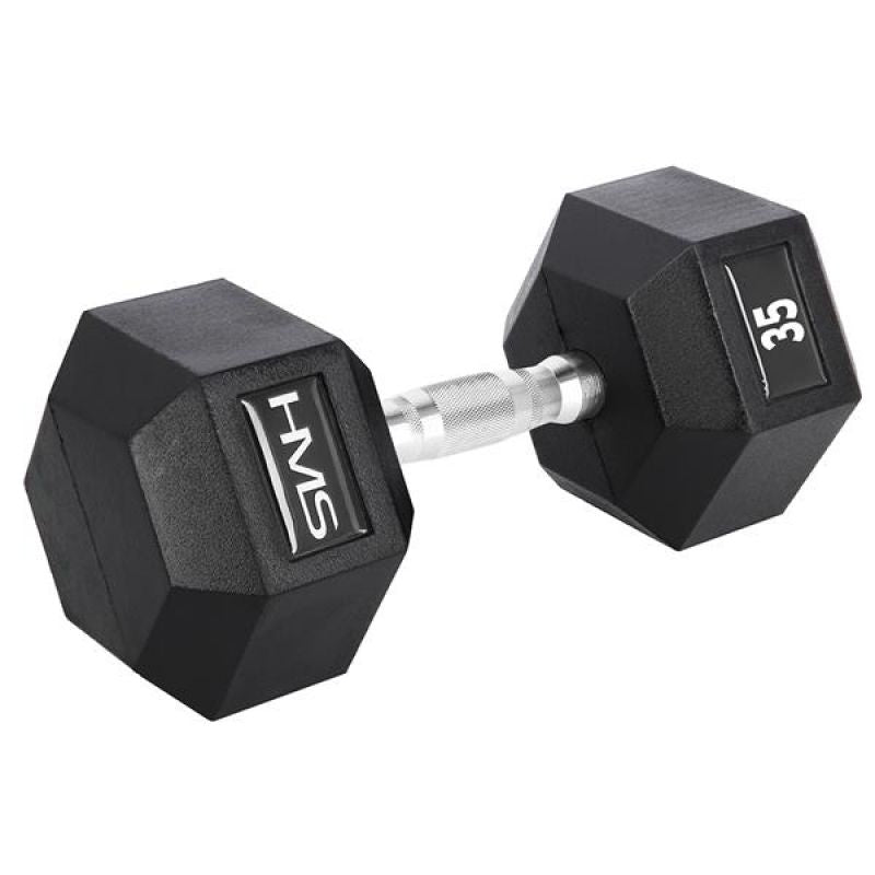 HMS Hex Pro 35 kg dumbbell fekete póló 17-66-125