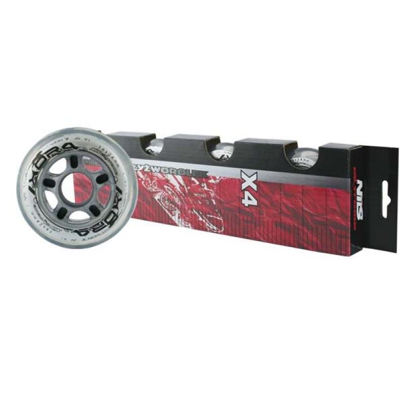 PU 76x24 82A WHEELS (4 pcs.) NILS EXTREME transparent pulóver