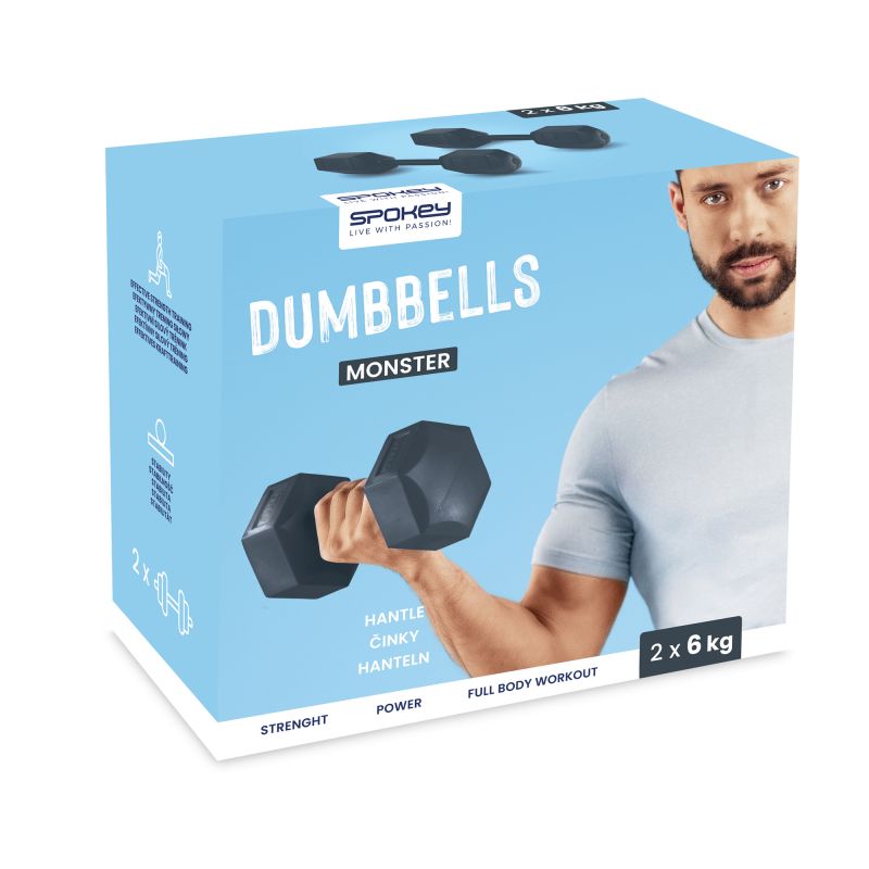 Spokey Monster dumbbells 2x 6 kg SPK-943623 Edzőfelszerelés