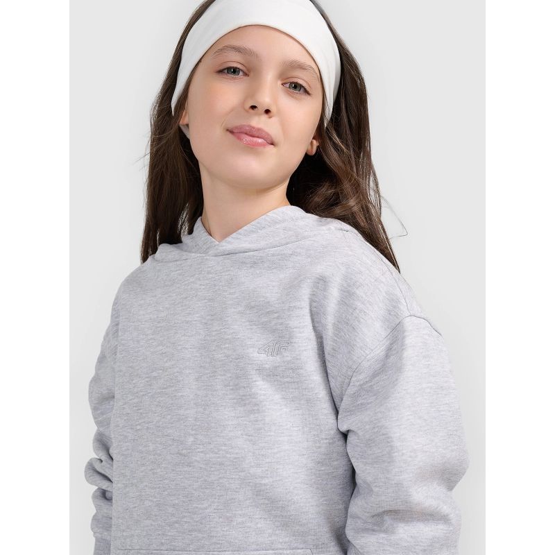 Girls' sweatshirt with hood, open, 4F 4FJWMM00TSWSF1862-25M kapucnis pulóver