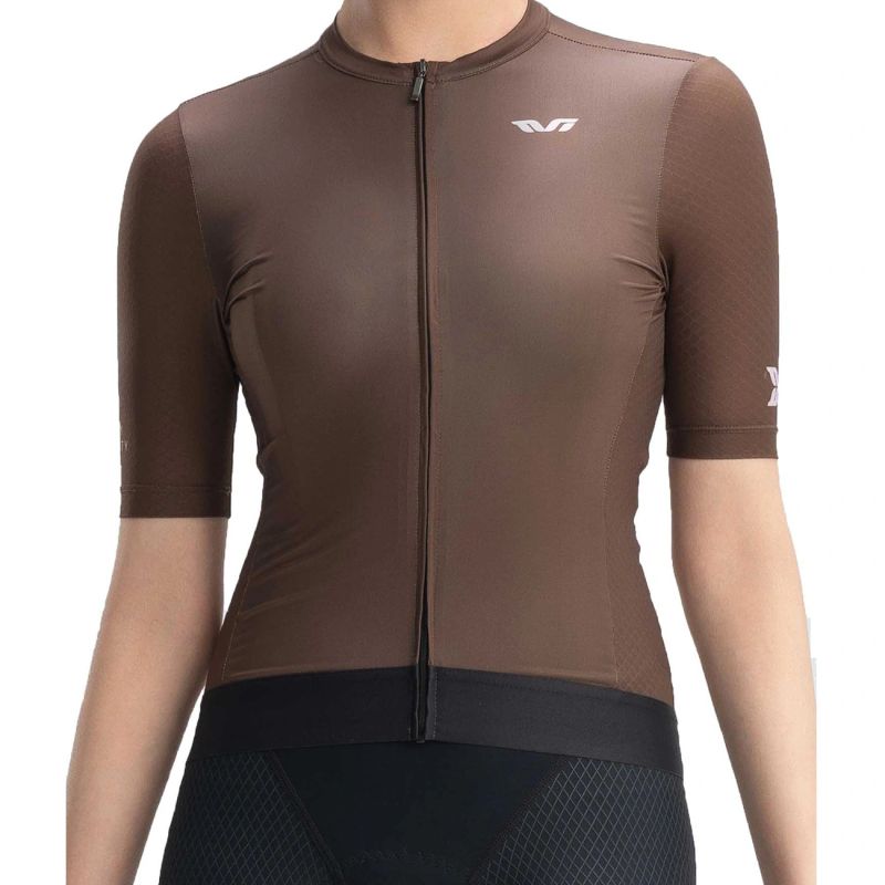 Rockbros 15110007004 TVI Women's Cycling Jersey Short Sleeve - Brown barna póló 15110007003-211721
