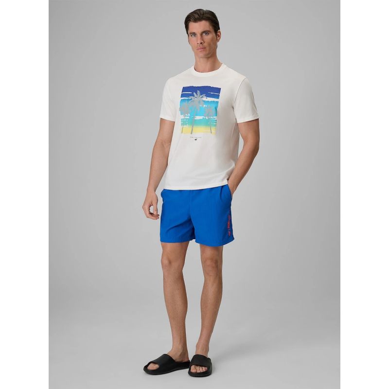 4F Men's regular printed T-shirt póló 4FRSS26TTSHM4291-11S