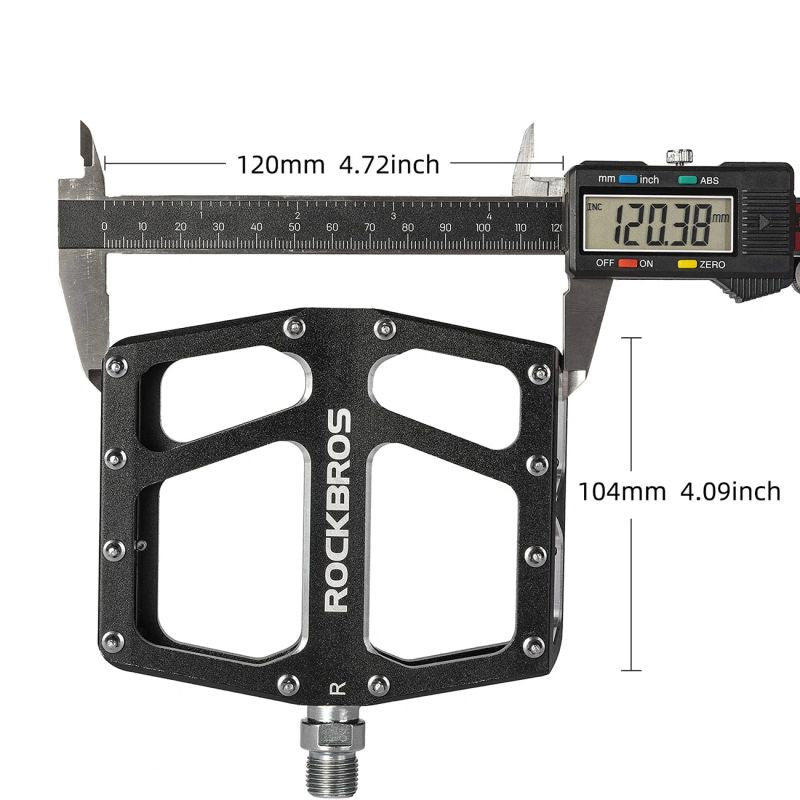 Rockbros K399-BK Wide Platform Bicycle Pedals - Black
