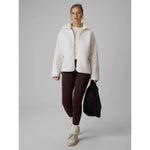 4F Women's loose sherpa fleece with stand-up collar női polár pulóver 4FWAW26TFLEF463-11S