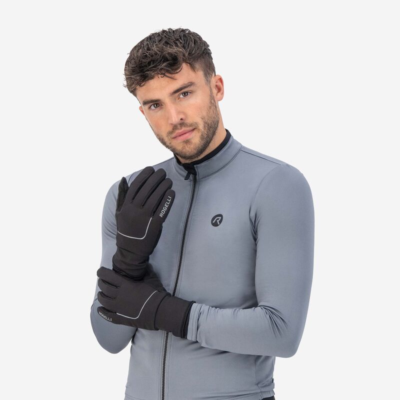 Rogelli ESSENTIAL winter gloves black fekete kötött sapka SIROG351851.XL
