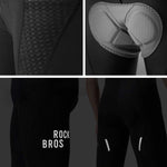 Rockbros Men's Cycling Bib with Pad Size XL - Black czarny \ xl short