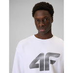 Men's sweatshirt without zipper and hood 4F 4FRAW25TSWSM2493-10S 3xl pulóver