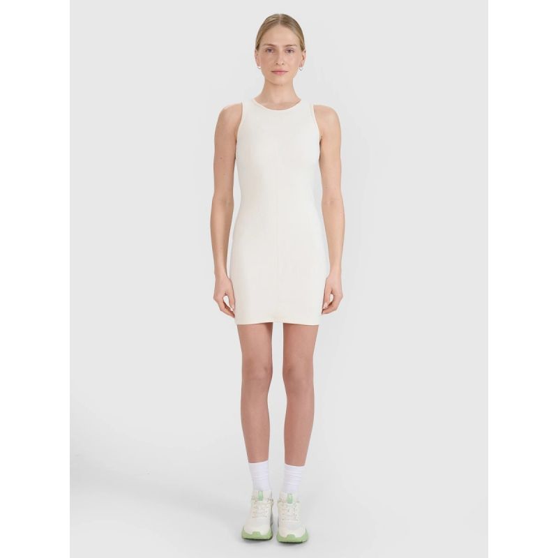Women's ribbed knit mini dress 4F 4FRSS25TDREF188-11S ruha