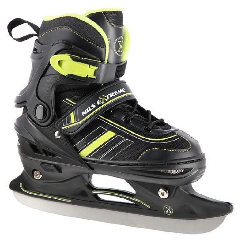 Nils Extreme Nh18191 2in1 Roller Skates -Lime Size L (39-43) With Replaceable Hockey Blade fekete görkorcsolya