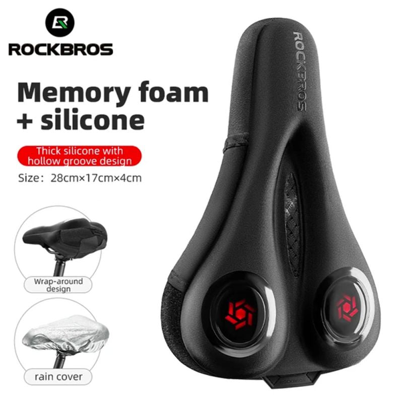 Rockbros saddle cover + rain cover - black and red czarny || czerwony covers